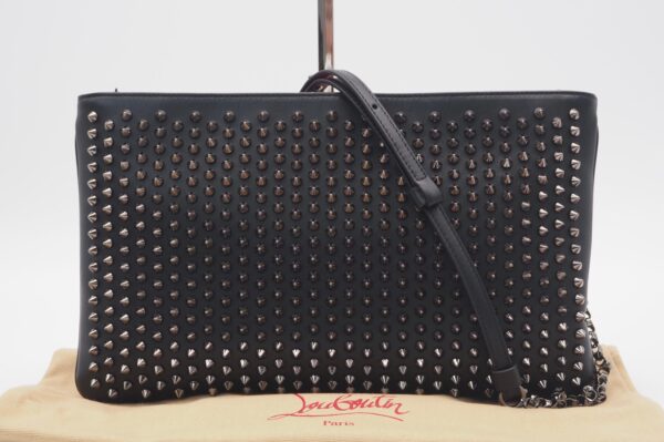 imgrc0078439754 Christian Louboutin Panettone Spike Studs 2way Bag Black Red