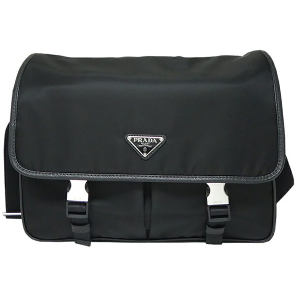 imgrc0078637917 Prada Shoulder Bag Nylon Saffiano Black