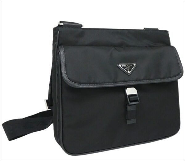 imgrc0078643609 Prada Shoulder Bag Nylon Saffiano Black