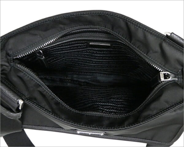 imgrc0078643612 Prada Shoulder Bag Nylon Saffiano Black