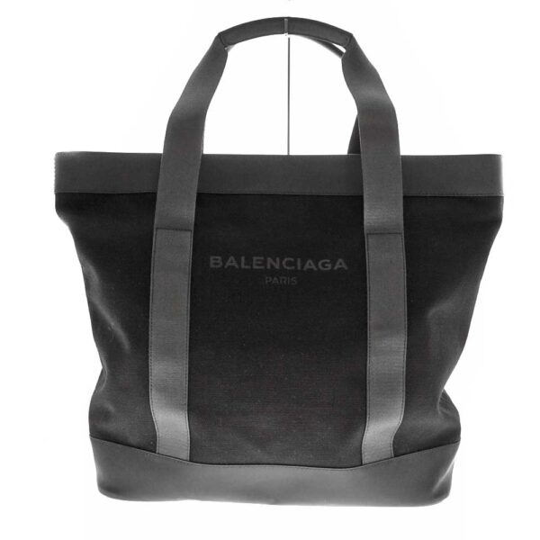 imgrc0079259085 Balenciaga Blue Tote Bag Large Bag Canvas Leather Black