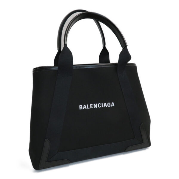 imgrc0079406517 Balenciaga Navy Cabas Small Tote Bag Noir