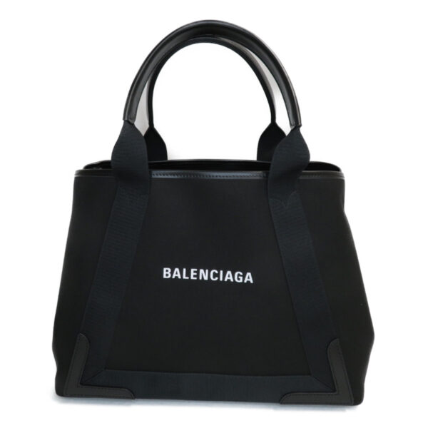 imgrc0079406518 Balenciaga Navy Cabas Small Tote Bag Noir