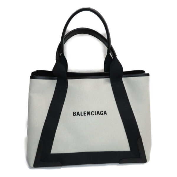 imgrc0079406543 Balenciaga Navy Cabas M Tote Bag Naturel Noir