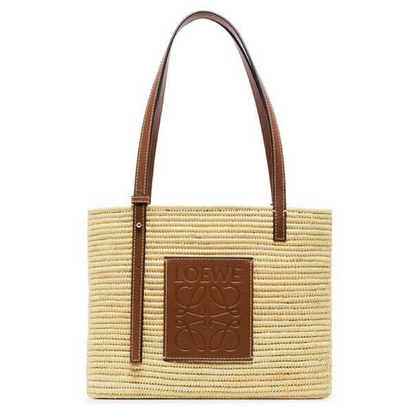 imgrc0079438157 Loewe Raffia Basket Tote Bag Natural Pecan