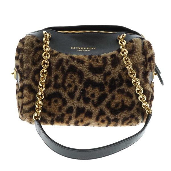 imgrc0079870642 Burberry Chain Handbag Leopard Leather Black