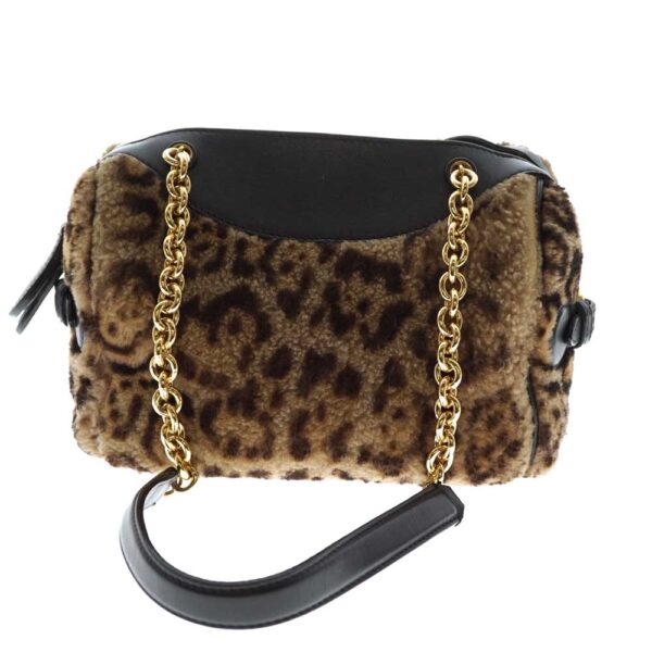 imgrc0079870644 Burberry Chain Handbag Leopard Leather Black