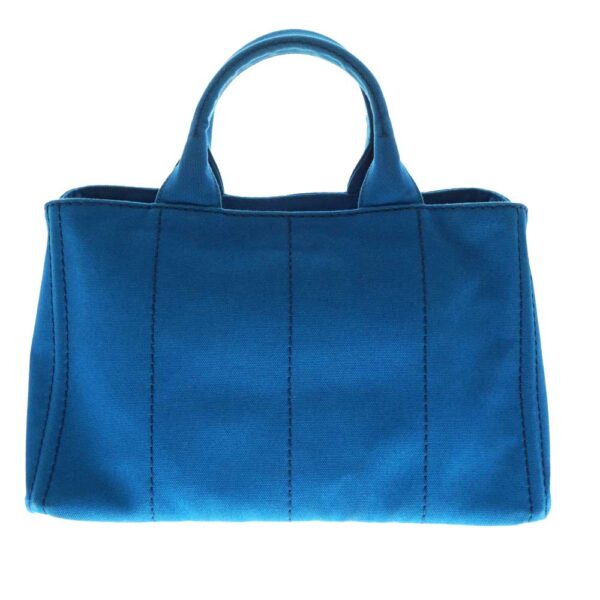 imgrc0080469374 Prada Kanapa Tote Bag Handbag Canvas Turquoise Blue