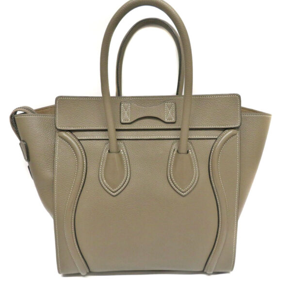 imgrc0081671598 Celine Luggage Micro Shopper Calf Leather Bag Suri Greige