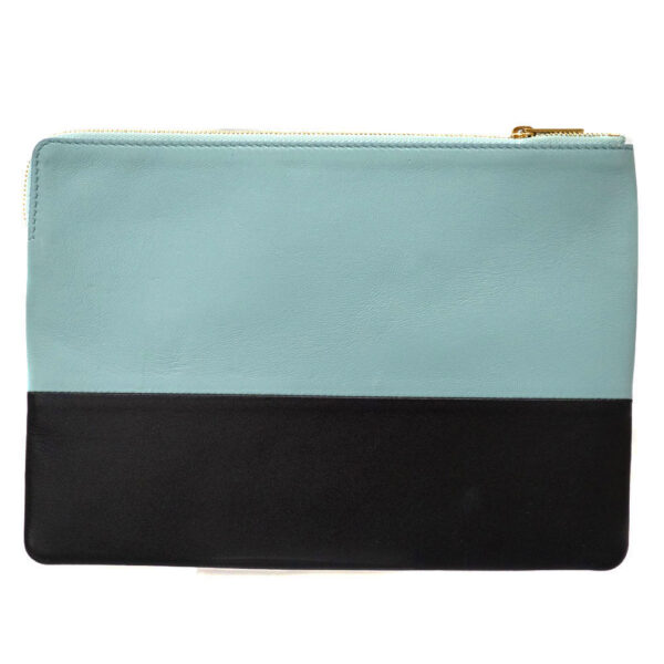 imgrc0082763501 Celine Leather Clutch Bag Blue Black