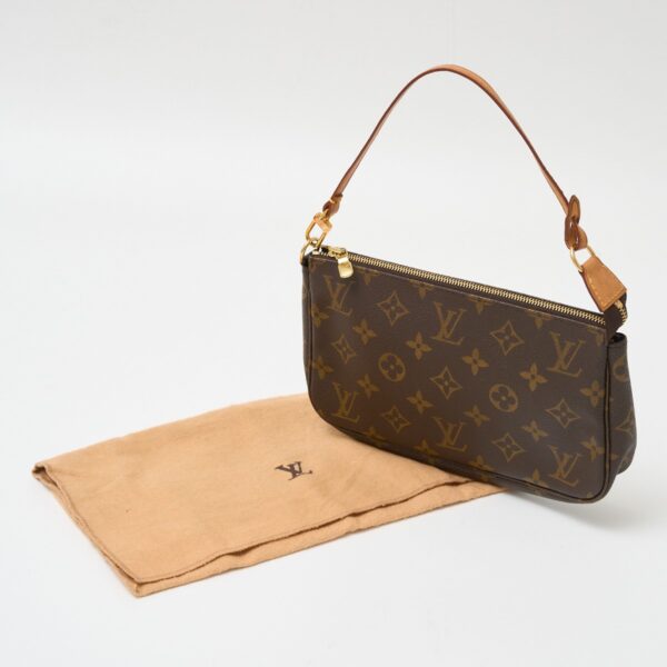 imgrc0083046390 Louis Vuitton Pochette Accessoire Pouch Handbag Monogram Canvas Brown