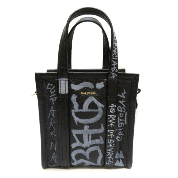 imgrc0083691838 Balenciaga Bazaar Shopper XS Graffiti Leather Black