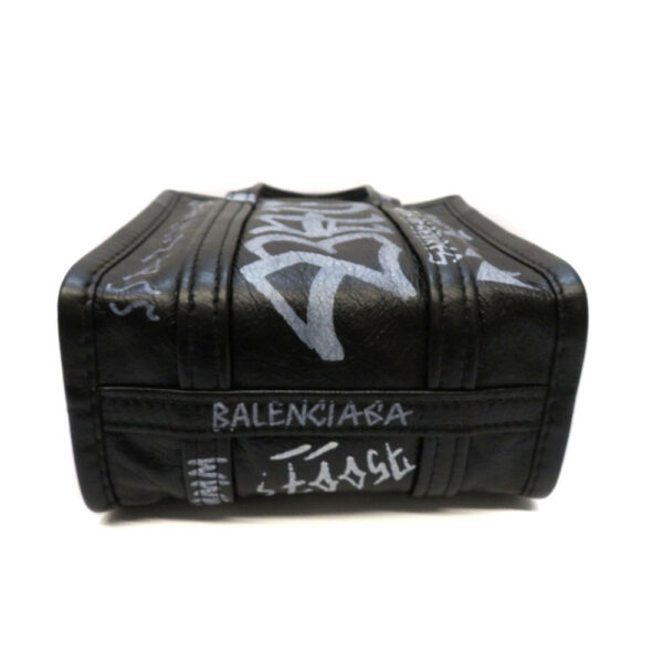 imgrc0083691840 Balenciaga Bazaar Shopper XS Graffiti Leather Black