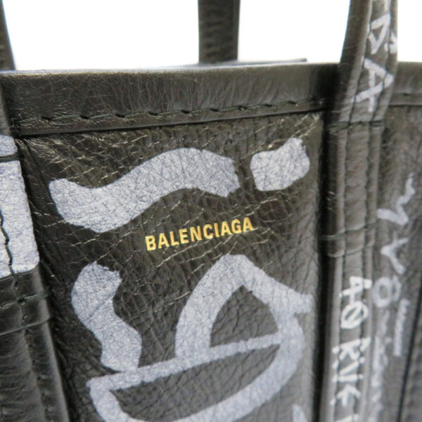 imgrc0083691846 Balenciaga Bazaar Shopper XS Graffiti Leather Black