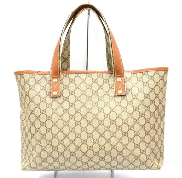 imgrc0083751939 Gucci GG Supreme Sherry Line Tote Bag Beige