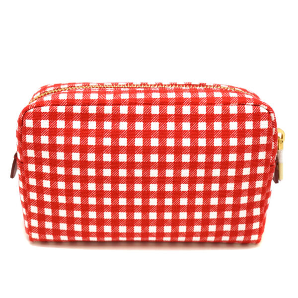 imgrc0084018428 Prada Pouch Accessory Case Canvas Casual Red White Gingham Check