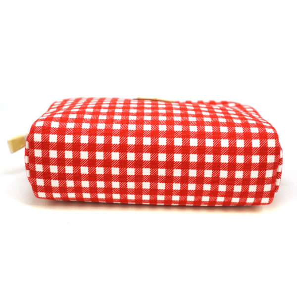 imgrc0084018429 Prada Pouch Accessory Case Canvas Casual Red White Gingham Check