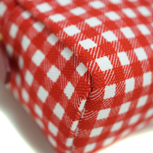 imgrc0084018430 Prada Pouch Accessory Case Canvas Casual Red White Gingham Check