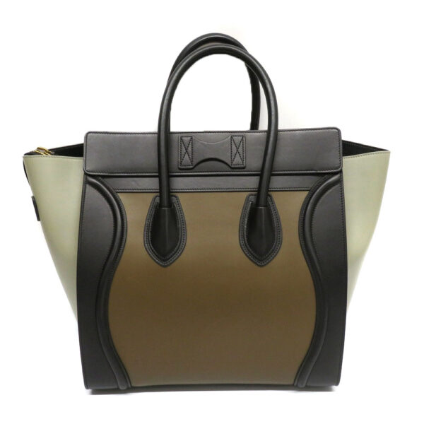 imgrc0084599393 Celine Luggage Mini Shopper Leather Tote Bag Gray Black Brown