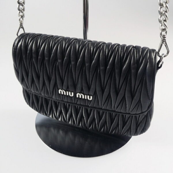 imgrc0084705181 Miu Miu Leather Shoulder Bag Black