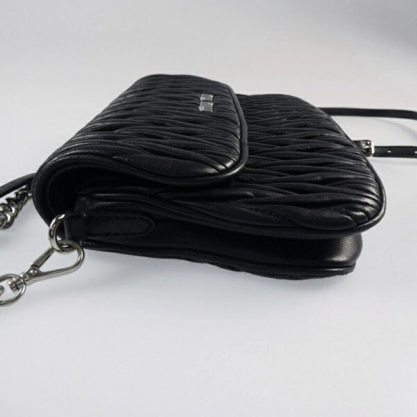 imgrc0084705186 Miu Miu Leather Shoulder Bag Black