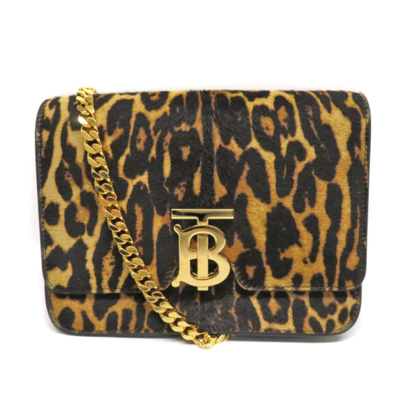 imgrc0084892832 Burberry Leopard Chain Shoulder Bag Brown