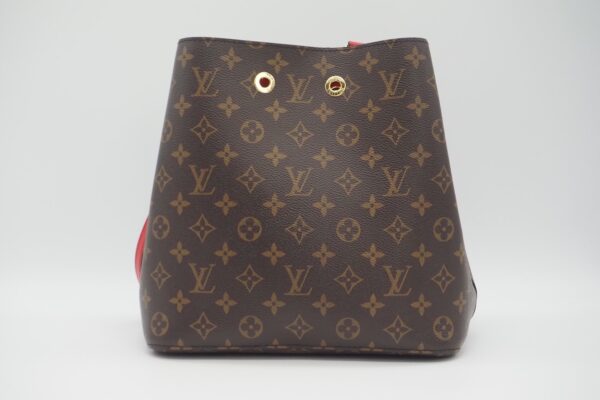 imgrc0084955605 Louis Vuitton Monogram Neo Noe Coquelicot Tote Bag Brown Red