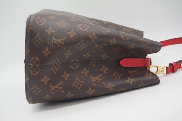 imgrc0084955608 Louis Vuitton Monogram Neo Noe Coquelicot Tote Bag Brown Red