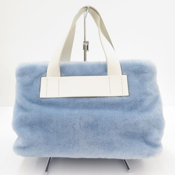 imgrc0085073619 Miu Miu Sheepfur 2WAY Leather Handbag Blue