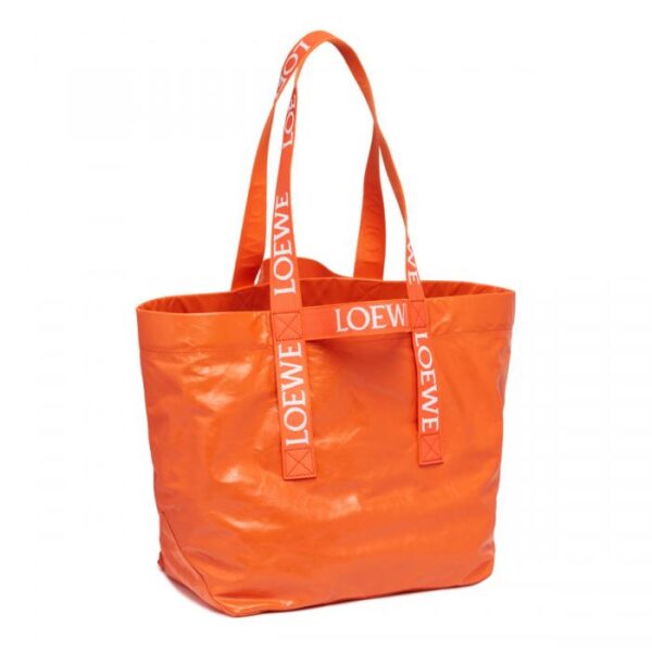 imgrc0085932482 Loewe Fold Shopper Paper Tote Bag Orange