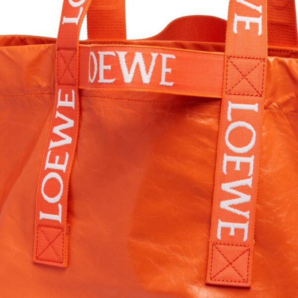 imgrc0085932485 Loewe Fold Shopper Paper Tote Bag Orange