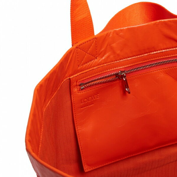 imgrc0085932486 Loewe Fold Shopper Paper Tote Bag Orange