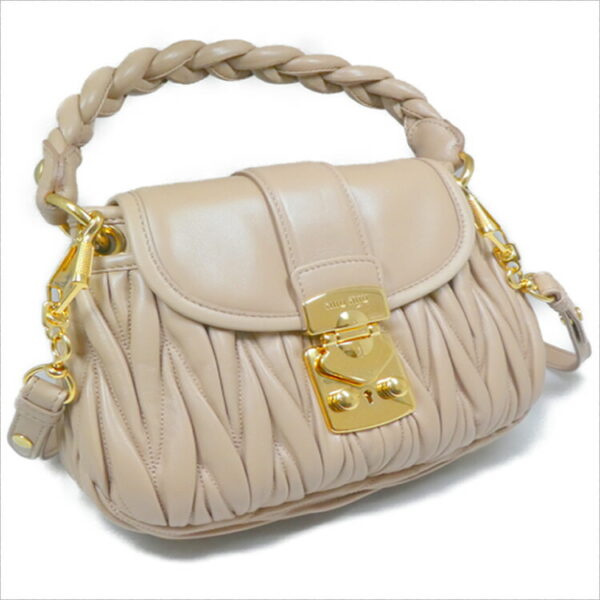 imgrc0086197211 Miu Miu Matelasse Shoulder Bag Pink Beige