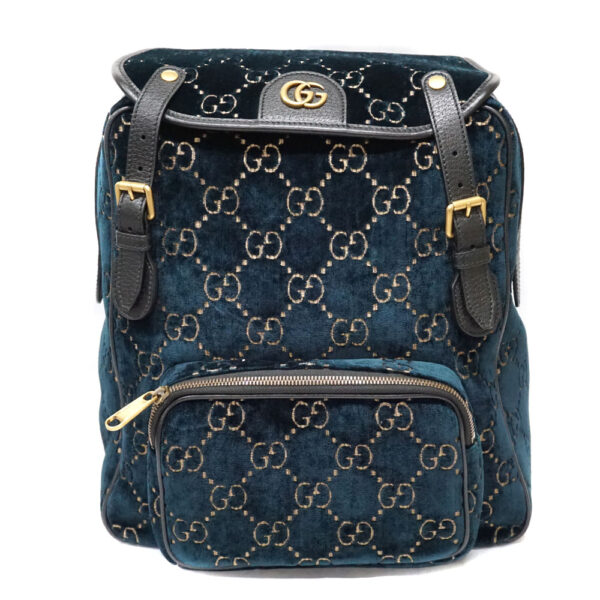 imgrc0086584654 Gucci Backpack Suede Velvet Green