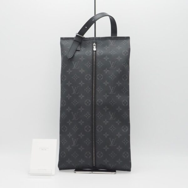 imgrc0086787443 Louis Vuitton Monogram Eclipse Shoe Bag Black Gray