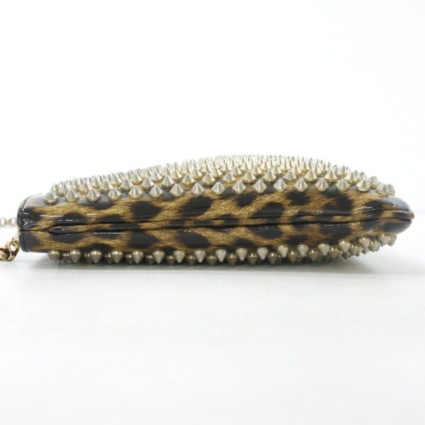 imgrc0086929069 Christian Louboutin Spike Studs Leopard 2WAY Clutch Bag Brown