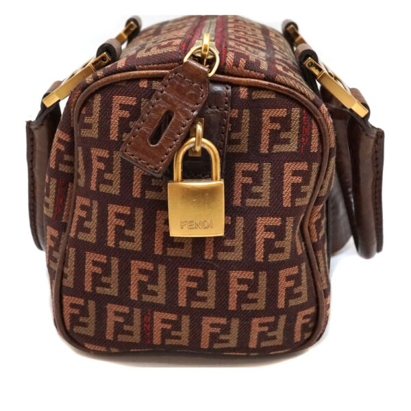 imgrc0086949706 Fendi Mini Handbag Zucca Canvas Leather Brown