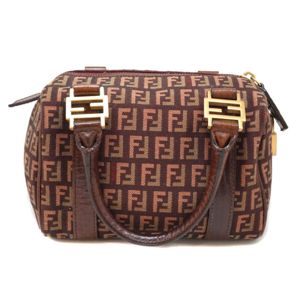 imgrc0086949707 Fendi Mini Handbag Zucca Canvas Leather Brown