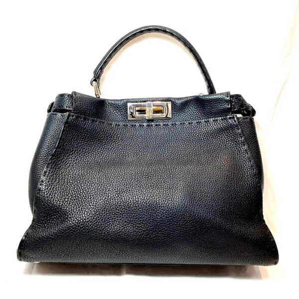 imgrc0087283529 Fendi Selleria Peekaboo Handbag Black