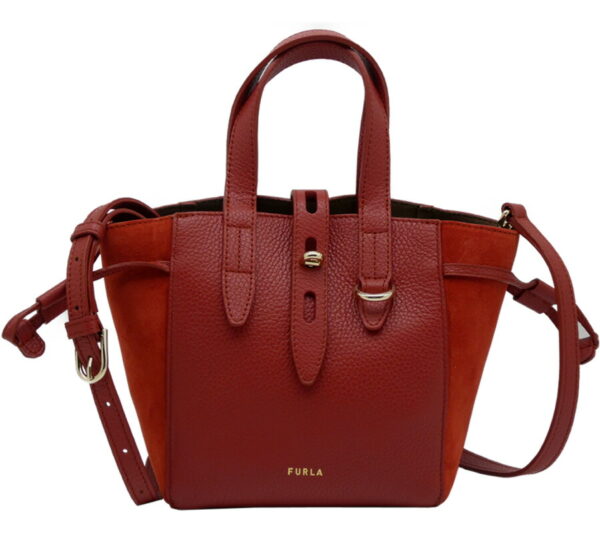 imgrc0087349378 Furla Net Tote Mini Leather Red Orange