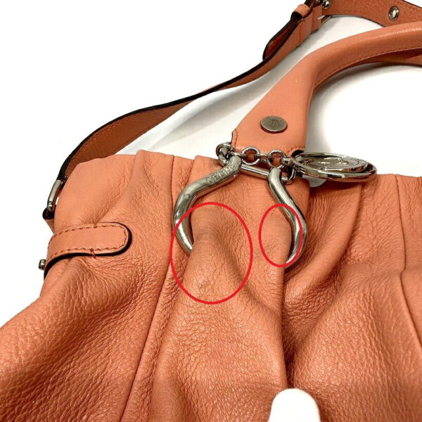 imgrc0087457687 Celine Pillow Small 2WAY Calf Leather Shoulder Bag Orange