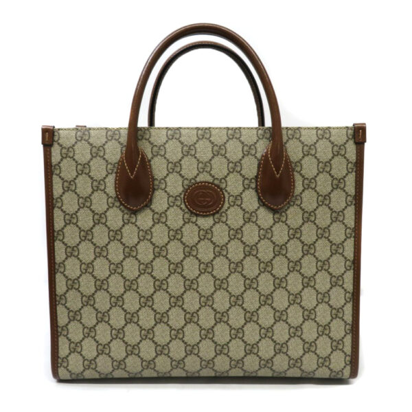 imgrc0087668522 Gucci GG Small Tote Bag GG Supreme Brown Beige