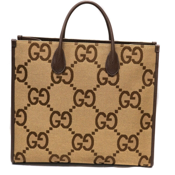 imgrc0087824639 Gucci Jumbo GG 2WAY Tote Bag Canvas Leather Brown