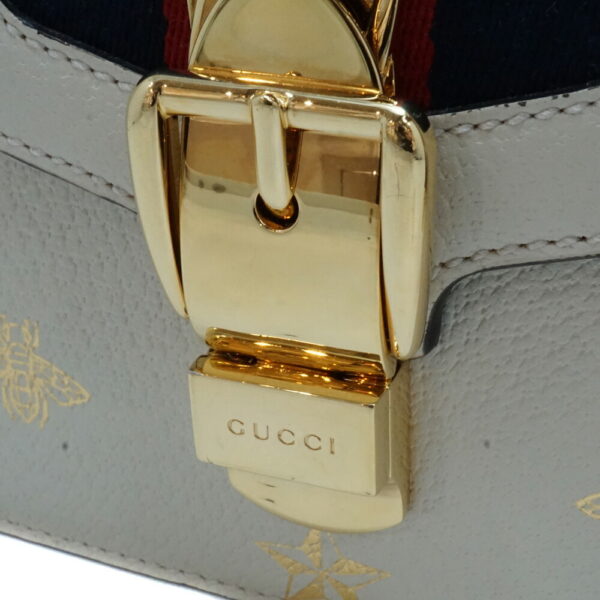 imgrc0087858137 Gucci Bee Star 2WAY Shoulder Bag Leather White Red Blue