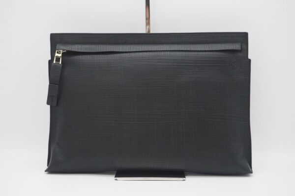 imgrc0088113231 Loewe T Pouch Embossed Leather Clutch Bag Black