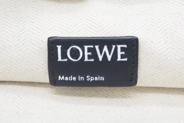 imgrc0088113240 Loewe T Pouch Logo Embossed Leather Clutch Bag Black