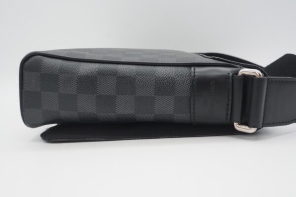 imgrc0088113314 Louis Vuitton Damier Graphite District PM Shoulder Bag Black Gray