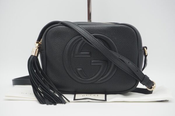 imgrc0088113322 Gucci Soho Small Disco Leather Shoulder Bag Black