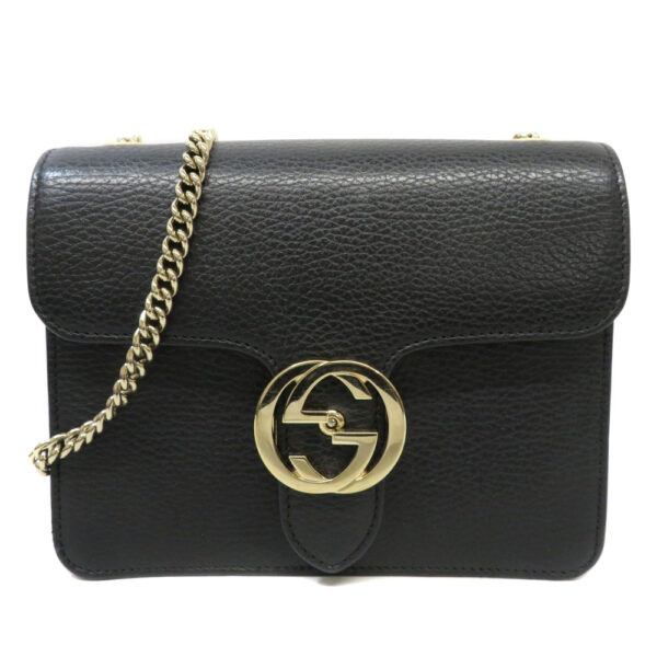 imgrc0089123072 Gucci Chain Shoulder Bag Leather Black