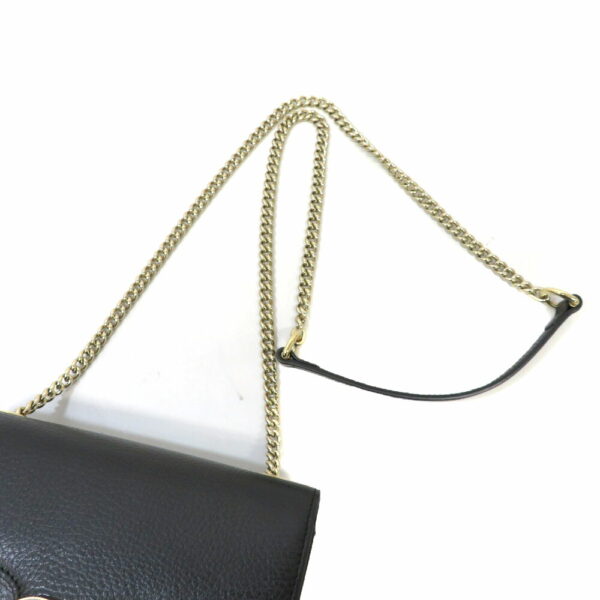 imgrc0089123116 Gucci Chain Shoulder Bag Leather Black